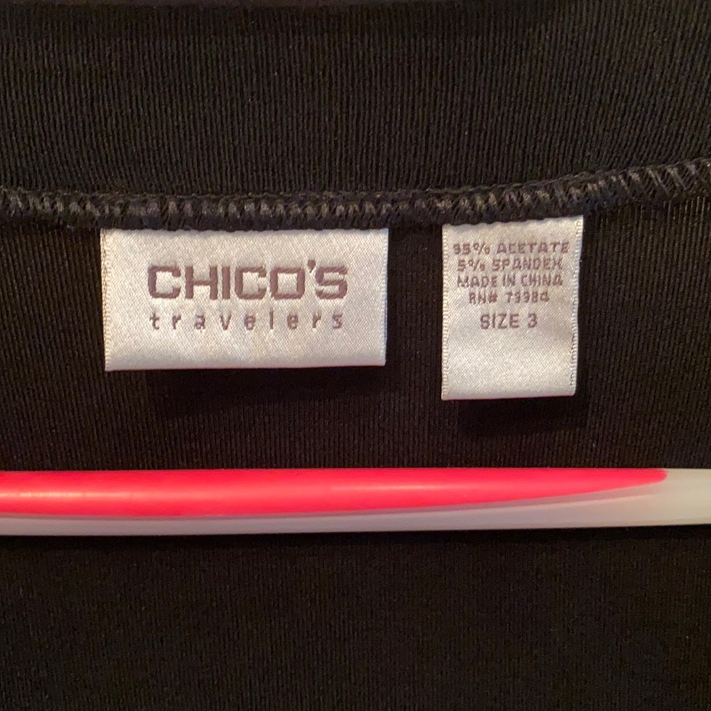 Chicos embroidered jacket pants suit